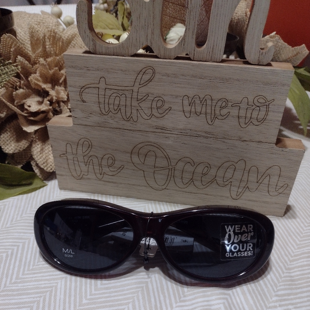 Solar Shield Dioptics Rectangle Wine Sunglasses - Picture 9 of 9